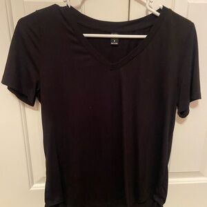 Classic Black V-Neck Women's Top